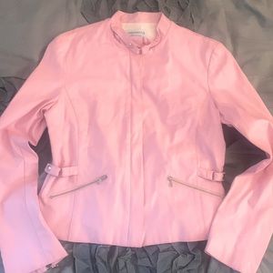 Simonetta Girl Barbie Pink color Faux Leather Jacket